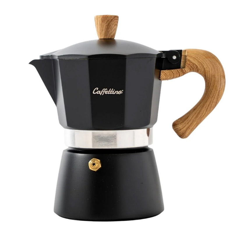 Cafetera Moka Tipo Italiana Negra Caffettino