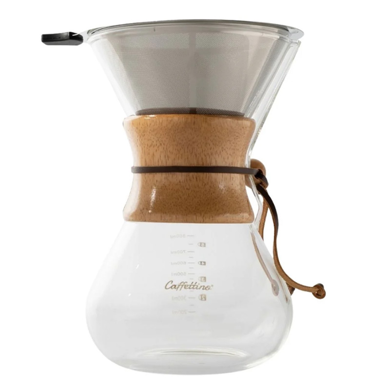 Cafetera Tipo Chemex + Filtro 800ml Caffettino